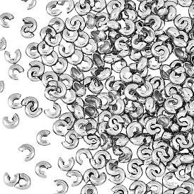 300 шт. 304 крышки обжимных бусин из нержавеющей стали