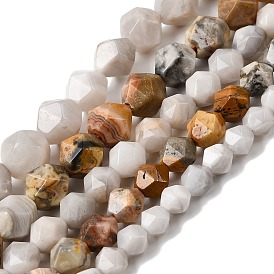 Природные сумасшедший агат бисер нитей, звезды вырезать круглые бусы, граненые