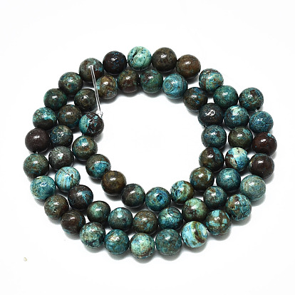 Natural Wave Jasper Beads Strands, Round, Dyed