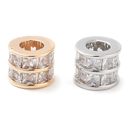 Латунные микропаве из прозрачного кубического циркония, без кадмия, без никеля и без свинца, колонка