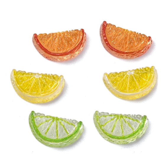 Кабошоны из смолы, ломтик лимона