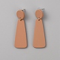 Boucles d'oreilles pendantes géométriques en acrylique pour femmes, l'anneau d'alliage, épingle en acier inox