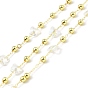 Handmade Brass Cable Chains, with Clear Glass Butterfly Beaded, Long-Lasting Plated, Soldered, with Spool