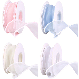 4 рулоны 4 цвета АБС-пластик, жемчужная сетчатая лента для изготовления бантиков, Подарочная упаковка