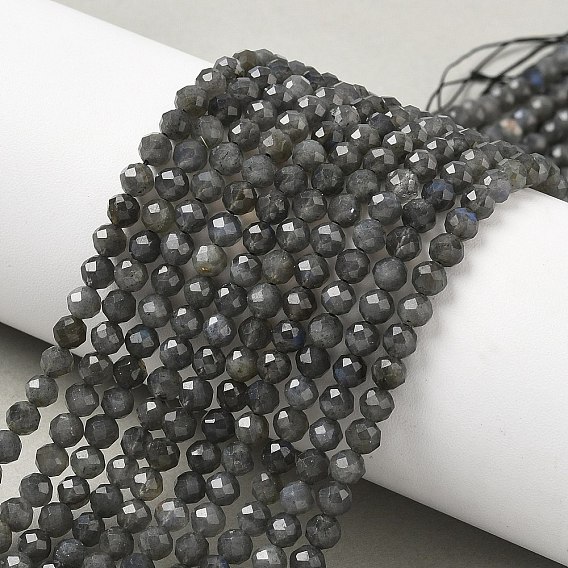 Природные лабрадорита бисер нитей, круглые, граненые