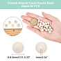 ARRICRAFT Frosted Natural Fossil Round Bead Strands