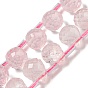 Natural Rose Quartz Beads Strands, Faceted, Top Drilled, Teardrop