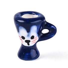 Украшение для кружки из фарфора ручной работы, Ручной обращается фарфор Famille Rose, аксессуары для микроландшафта