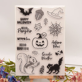 Holloween Clear Silicone Stamp, For DIY Scrapbooking/Photo Album Decorative, Stamp Sheets