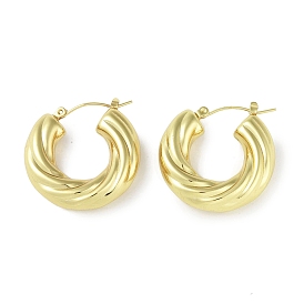 Ion Plating(IP) 304 Stainless Steel Hoop Earrings for Women, Toroidal
