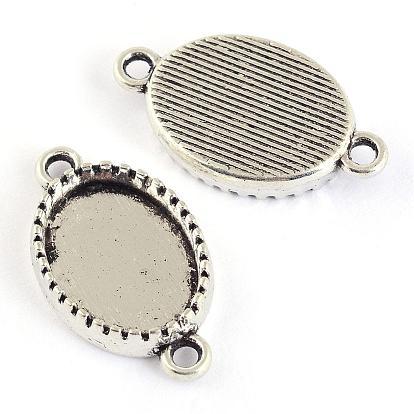 Configuración de enlace de aleación de cabujón de estilo tibetano, sin plomo y cadmio, oval