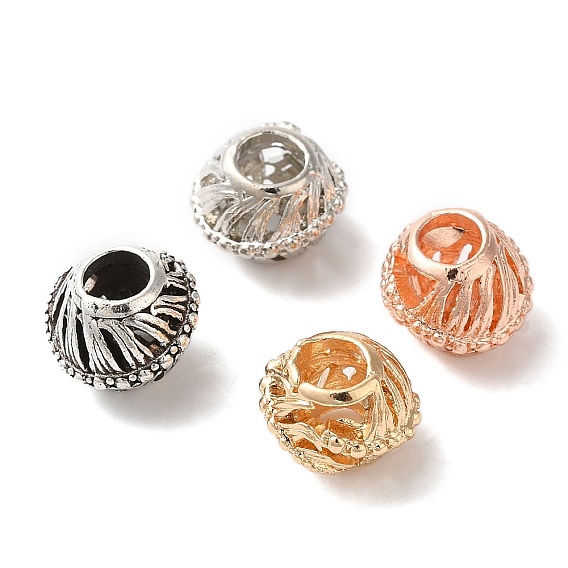 Стойки покрытие сплава европейские шарики, без кадмия, без никеля и без свинца, бусины с большим отверстием, рондель