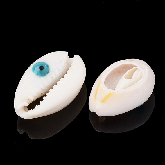 Карие бусины, с эмалью, нет отверстий / незавершенного, злые глаза