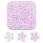 3 Colors 8/0 Opaque Glass Seed Beads, Round Hole, Frosted Colours, Round