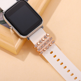 Personality simple fashion love ball watch strap ring suitable for AppleWatch silicone watch strap decorative ring strap buckle