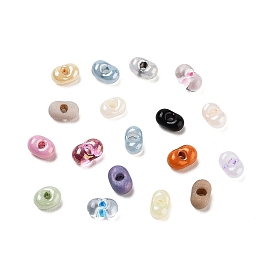 Glass Beads, Oval, for DIY Bracelet Accessories