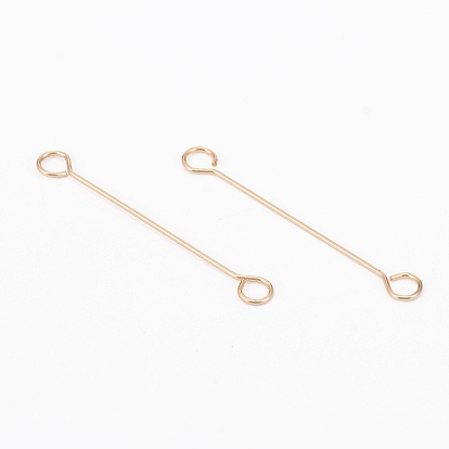 Brass Eye Pins, Double Sided Eye Pins, Long-Lasting Plated
