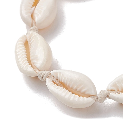 Natural Cowrie Shell Braided Bead Bracelets