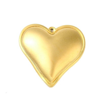 Ion Plating(IP) 304 Stainless Steel Pendants, Heart Charm