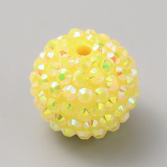 Коренастый смолы горный хрусталь жевательная резинка мяч бусины, круглые