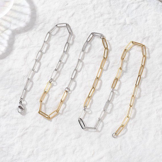 4мм двухцветные 304 цепочки-скрепки из нержавеющей стали