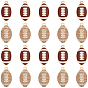 20pcs 2 Stile legieren Strassanhänger, mit Emaille, Rugby