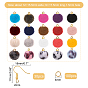 DIY Dangle Earring Making Kits, Including Round Plush Cloth Fabric Covered Charms, with Faux Mink Fur Covered Pendants, Brass Earring Hooks, 304 Stainless Steel Jump Rings