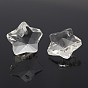Faceted Star Glass Charms, 13x14x8mm, Hole: 1mm
