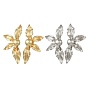 Alloy Stud Earrings for Women, Flower