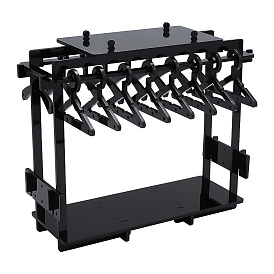 Акриловый дисплей серьги стойки, держатель-органайзер для сережек в форме вешалки для одежды с вешалками 16шт.