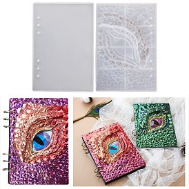 DIY Dragon Eye Binder Notebook Cover Food Grade Silicone Molds, Resin Casting Molds