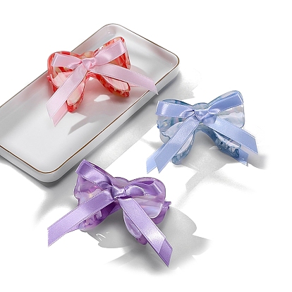 Заколки для волос в форме когтей из ацетата целлюлозы, аксессуары для волос для женщин и девочек, бантом