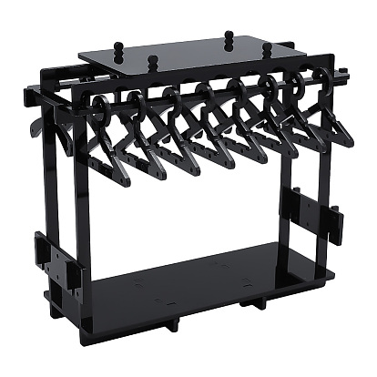 Акриловый дисплей серьги стойки, держатель-органайзер для сережек в форме вешалки для одежды с вешалками 16шт.