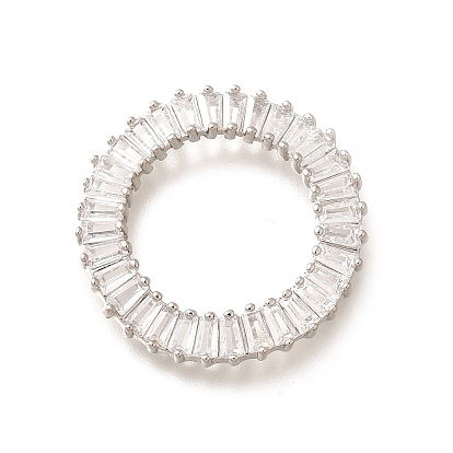 Латунные прозрачные кубические циркониевые соединительные кольца, долговечный, без кадмия и без свинца, стойки покрытие, кольцо