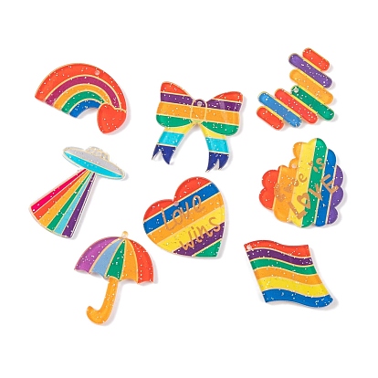 Акриловые подвески на тему радуги