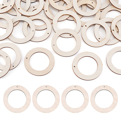 Неокрашенного дерева подвески, пончик