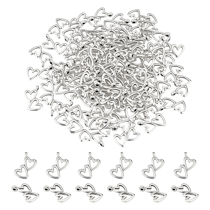 100 подвески из цинкового сплава в тибетском стиле, сердце прелести