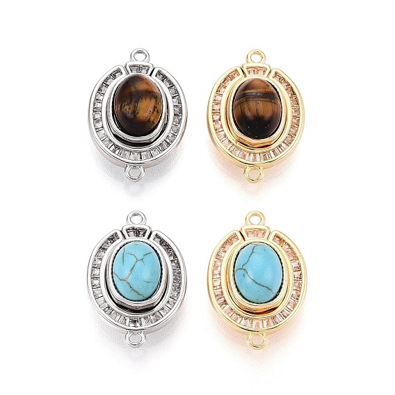Латунные застежки с прозрачными фианитами и магнитными застежками, овальные, с петлями и драгоценными камнями