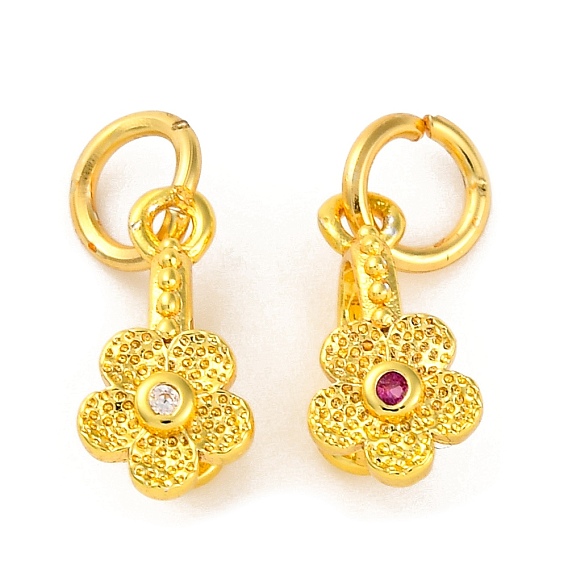 Стеллажное покрытие латунь микро паве кубический цирконий ледоруб щепотка поручни, долговечный, без свинца и без кадмия, цветок, золотые