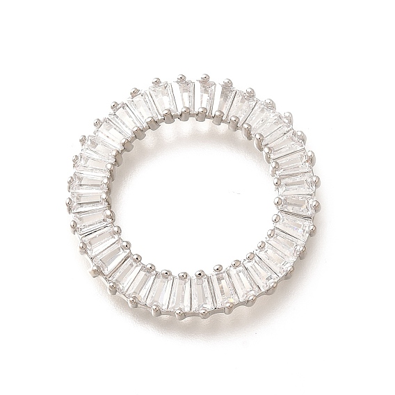 Латунные прозрачные кубические циркониевые соединительные кольца, долговечный, без кадмия и без свинца, стойки покрытие, кольцо