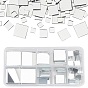 Glass Cabochons, Mirror Mosaic Border Craft Tiles, for Home Decoration or DIY Crafts, Square