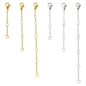 2 сумки 2 цвета 316 удлинитель цепи из хирургической нержавеющей стали, с карабин-лобстерами 