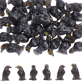 30Pcs Resin Crow Display Home Decorations, for Home Office Desk Decoration