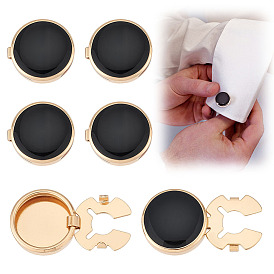 6 шт. плоские круглые латунные эмалевые запонки, пряжки для шалей и накидок, для аксессуаров для одежды