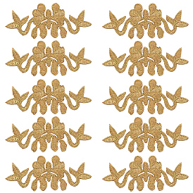 10шт. нашивки из полиэстера с цветочным рисунком, пришивные/приклеиваемые утюгом, аксессуары для костюма, аппликация, для рюкзаков, одежда