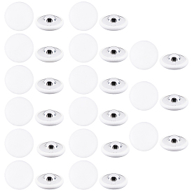 30шт. 1отверстия из искусственной кожи, алюминиевые кнопки, плоско-круглые