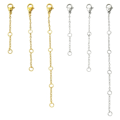 2 сумки 2 цвета 316 удлинитель цепи из хирургической нержавеющей стали, с карабин-лобстерами 