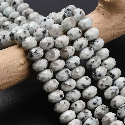 Природных кунжута яшмы бисер нитей, граненые, рондель