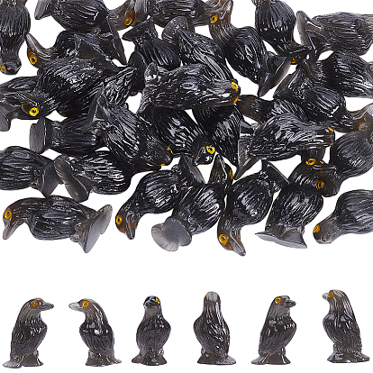 30Pcs Resin Crow Display Home Decorations, for Home Office Desk Decoration