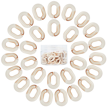 Acrylic Linking Rings, Quick Link Connectors, For Jewelry Chains Making, Imitation Gemstone Style, Oval